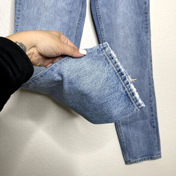 Denim Forum Jeans 23x30L 90s Boyfriend High Loose Light Wash Aritzia Button Fly - Picture 9 of 13